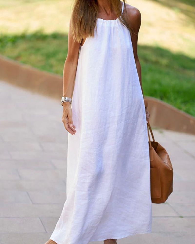 Mila | Linen Halter Maxi Dress