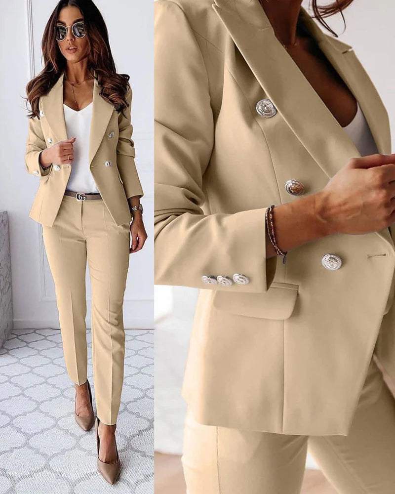Alba | Double-Breasted Tailored Pantsuit