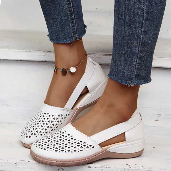 Alina | Comfy Cut-Out Slingback Flats